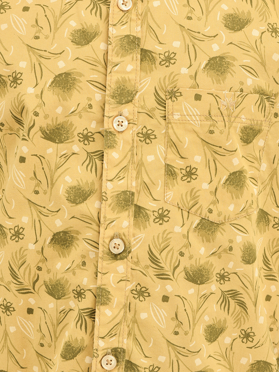 Floral Print Yellow Shirt-Boys Shirts-Crimsoune Club