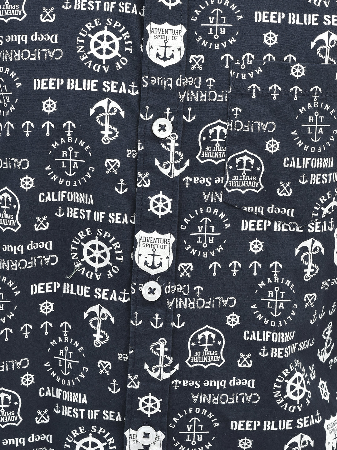 Graphic Navy Blue Shirt-Boys Shirts-Crimsoune Club
