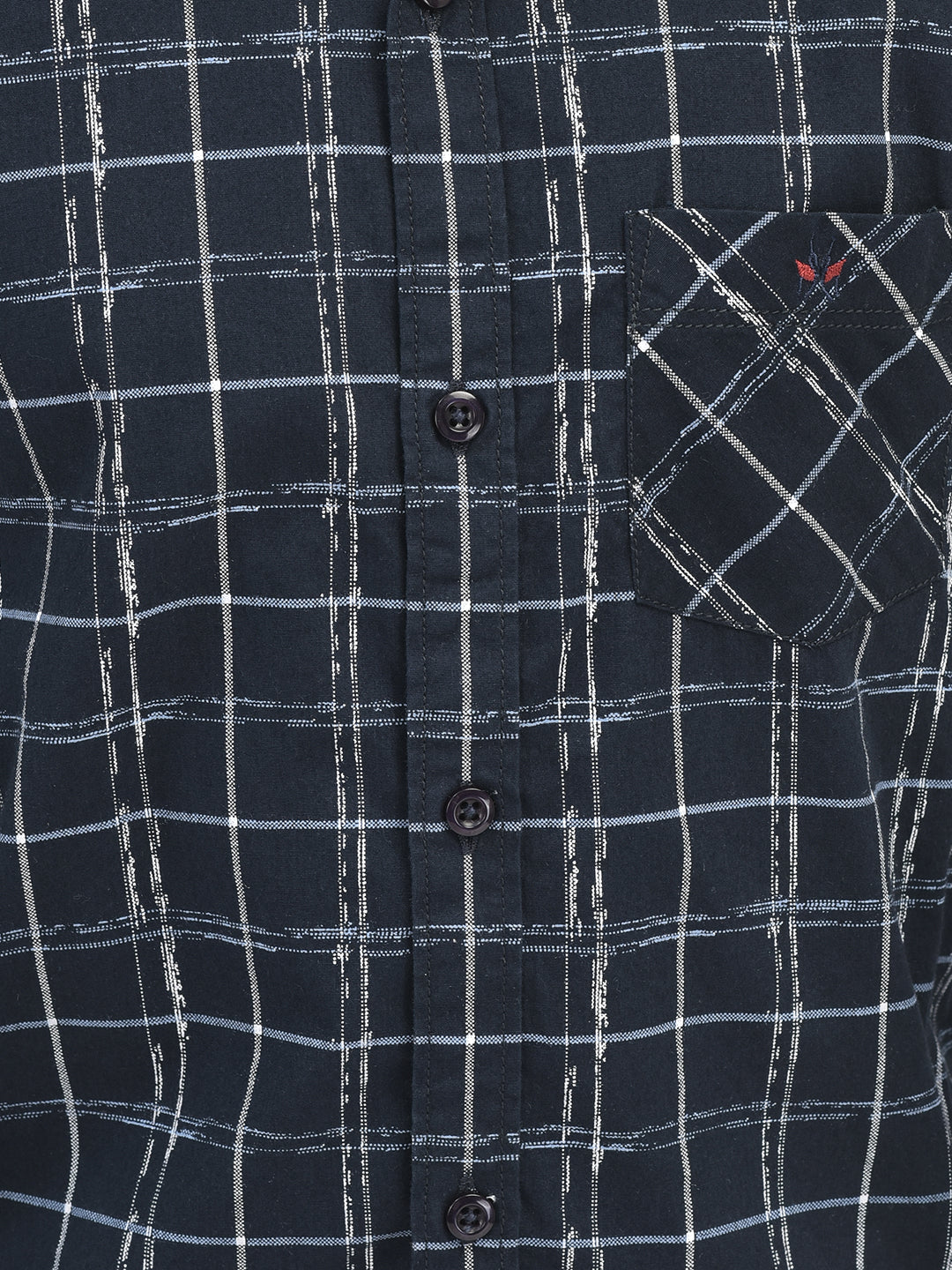 Check Navy Blue Shirt-Boys Shirts-Crimsoune Club