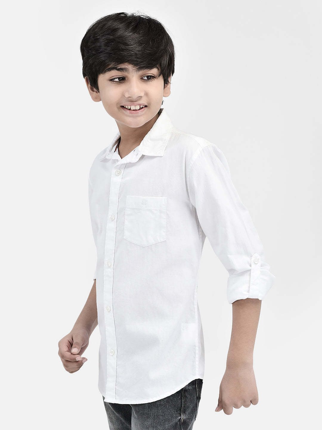 White Shirt-Boys Shirts-Crimsoune Club
