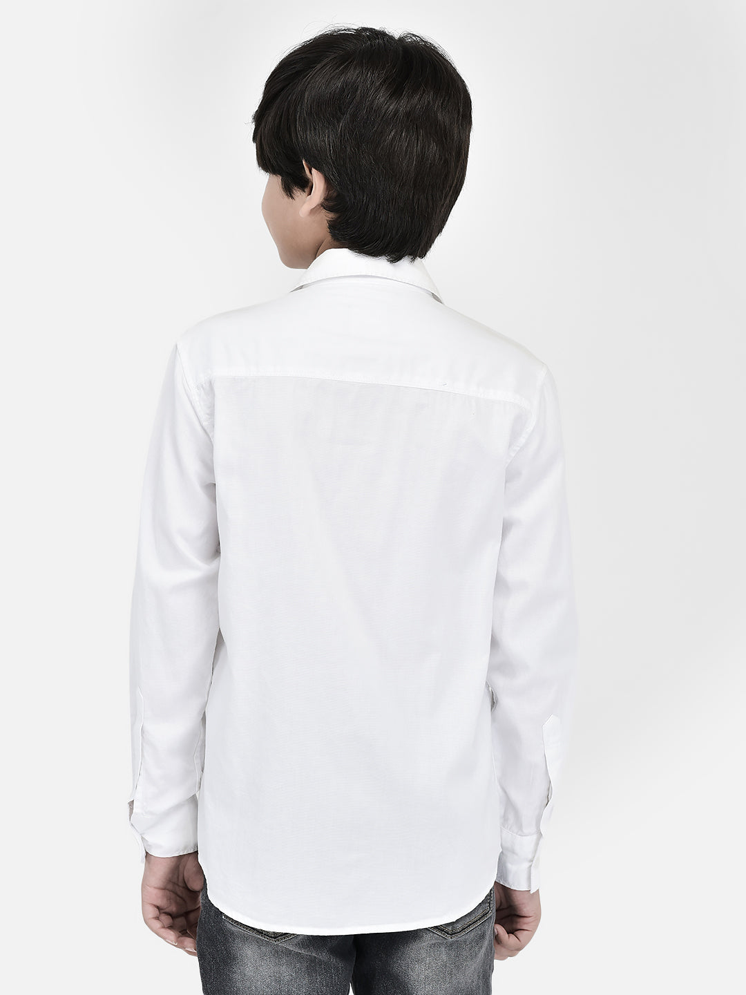 White Shirt-Boys Shirts-Crimsoune Club
