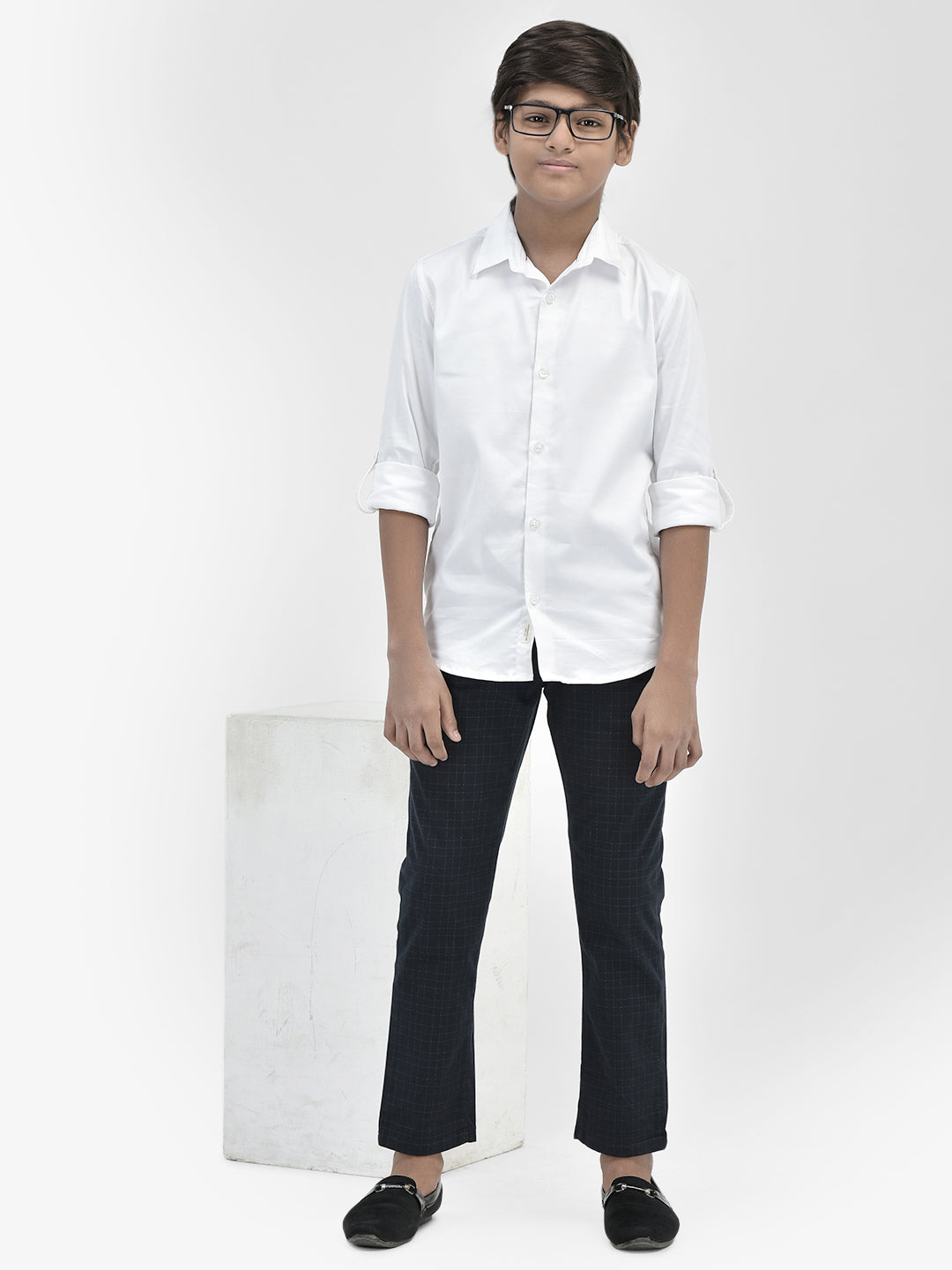 White Shirt-Boys Shirts-Crimsoune Club