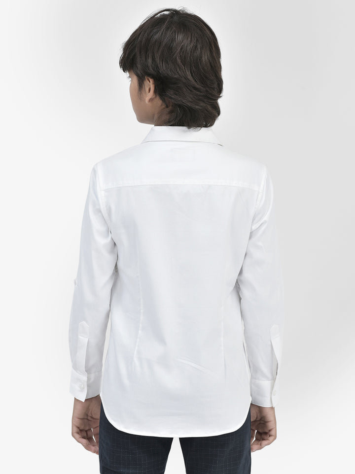 White Shirt-Boys Shirts-Crimsoune Club