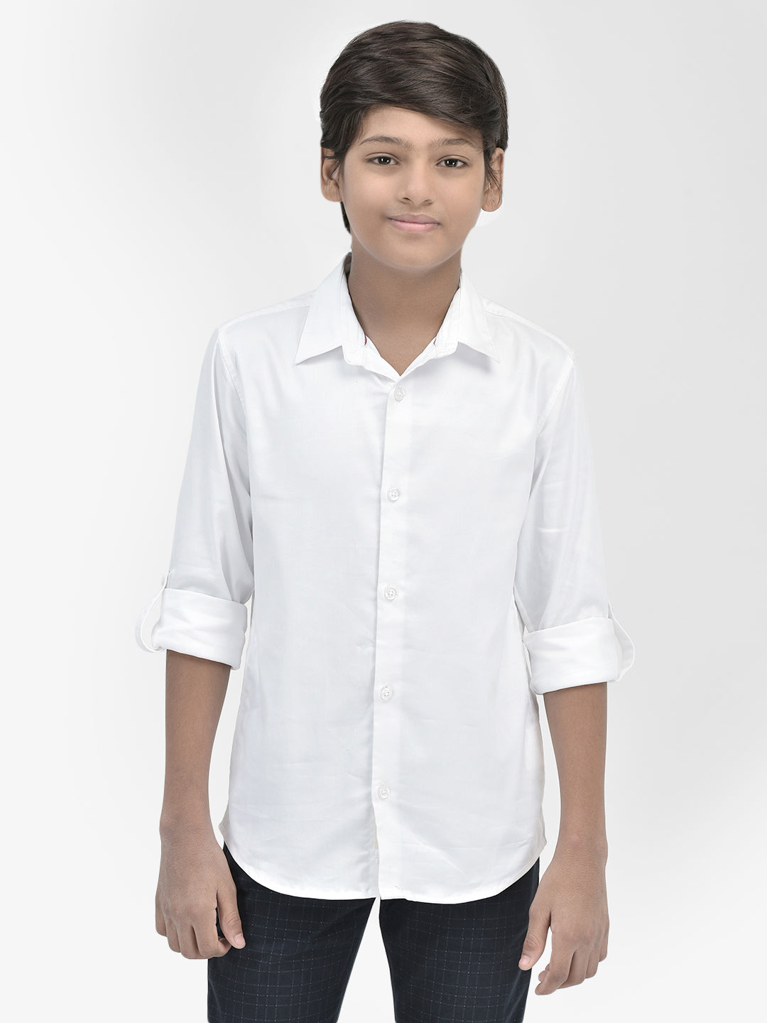 White Shirt-Boys Shirts-Crimsoune Club