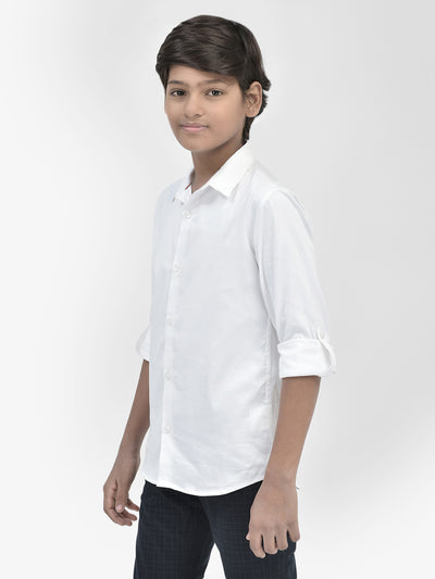 White Shirt-Boys Shirts-Crimsoune Club