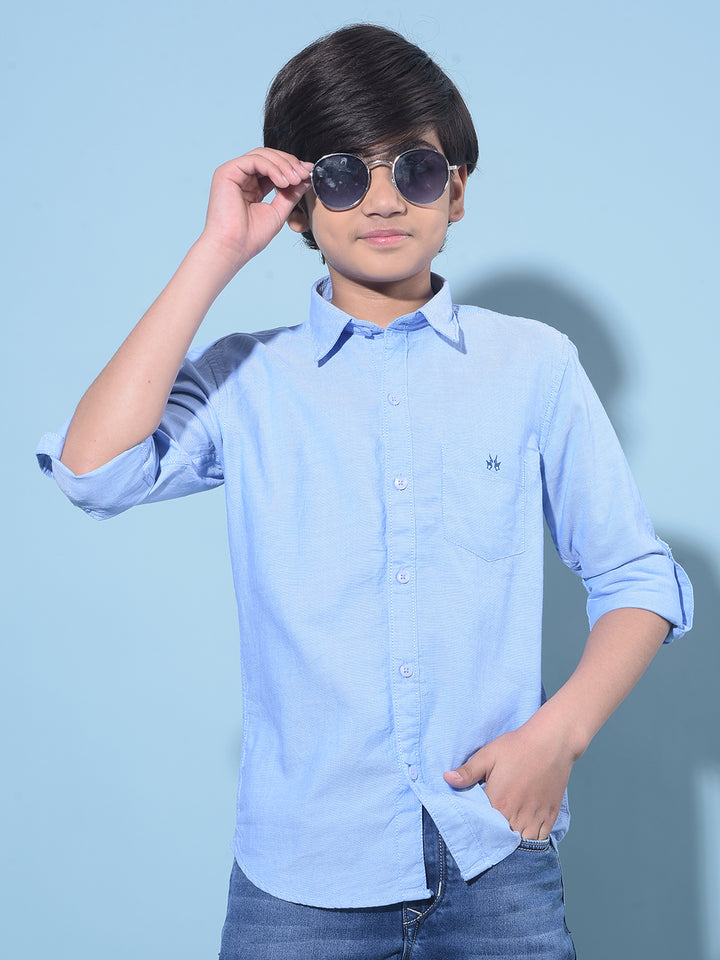 Blue Shirt-Boys Shirts-Crimsoune Club