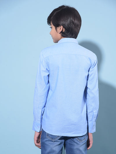 Blue Shirt-Boys Shirts-Crimsoune Club