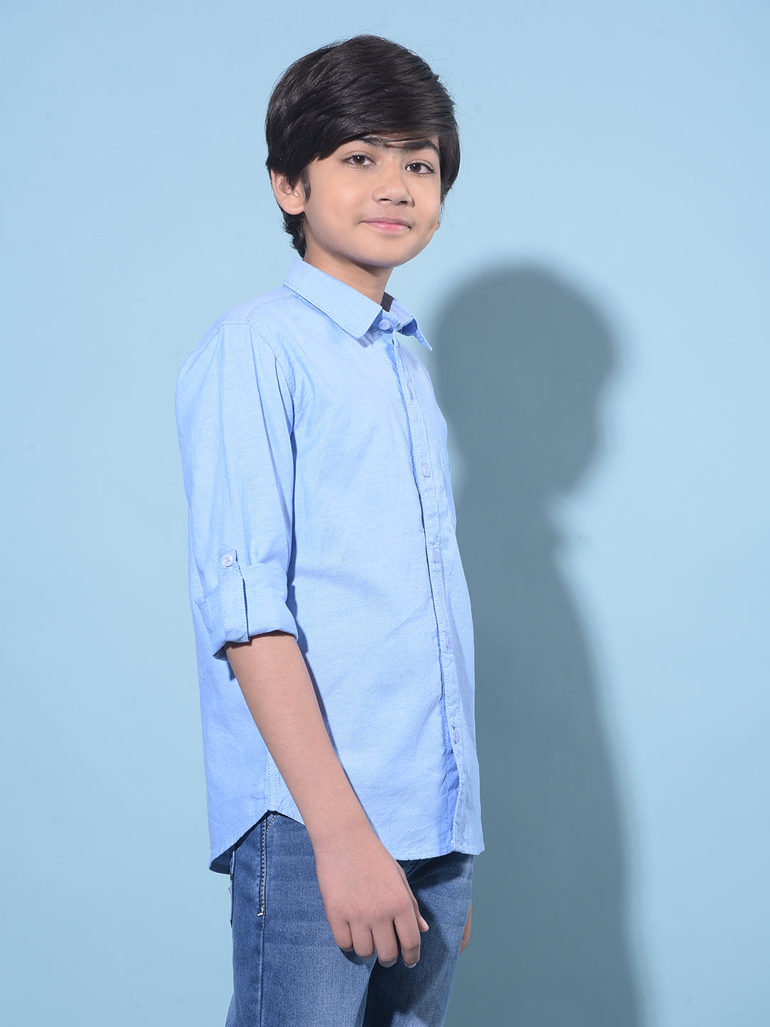 Blue Shirt-Boys Shirts-Crimsoune Club