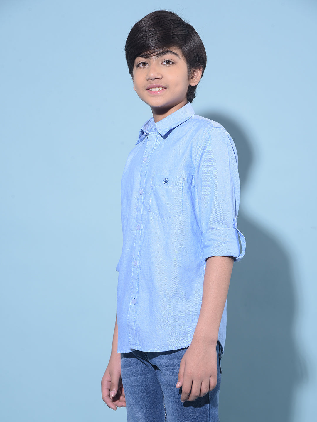 Blue Shirt-Boys Shirts-Crimsoune Club