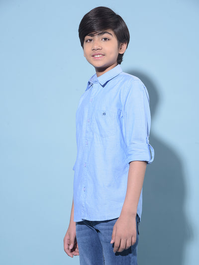 Blue Shirt-Boys Shirts-Crimsoune Club