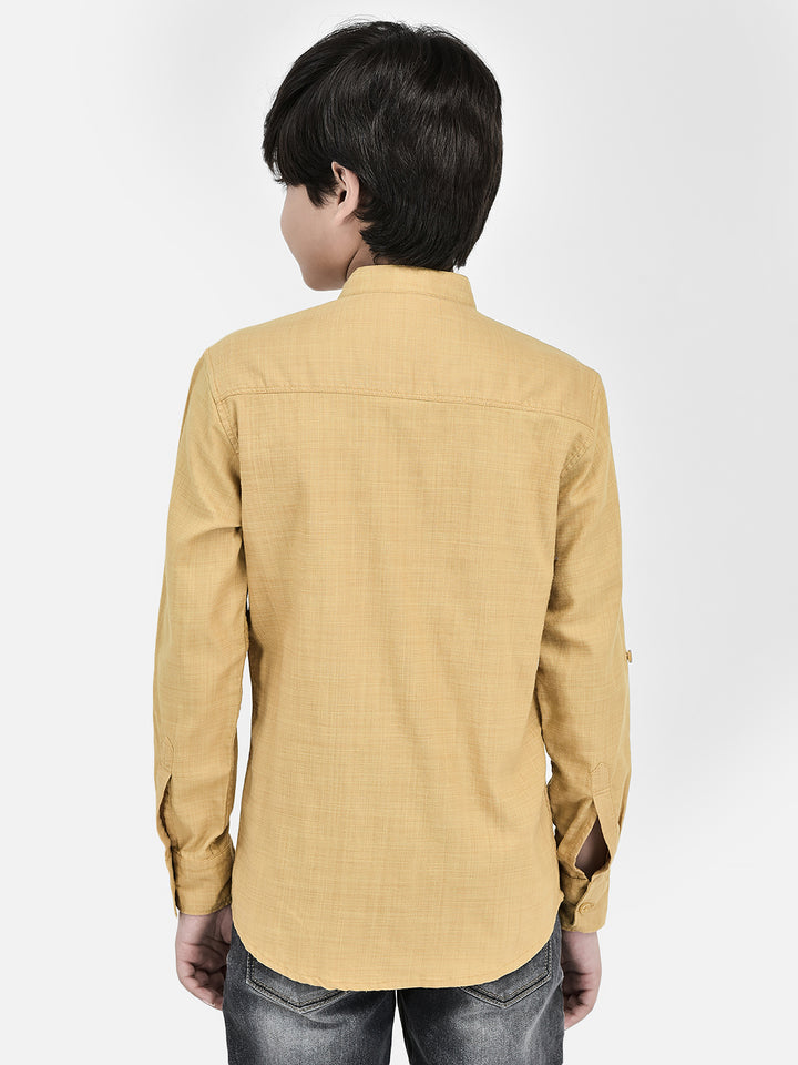 Yellow Shirt-Boys Shirts-Crimsoune Club