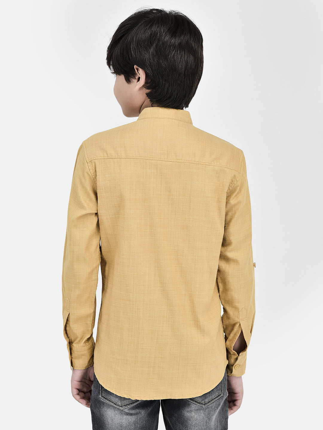 Yellow Shirt-Boys Shirts-Crimsoune Club
