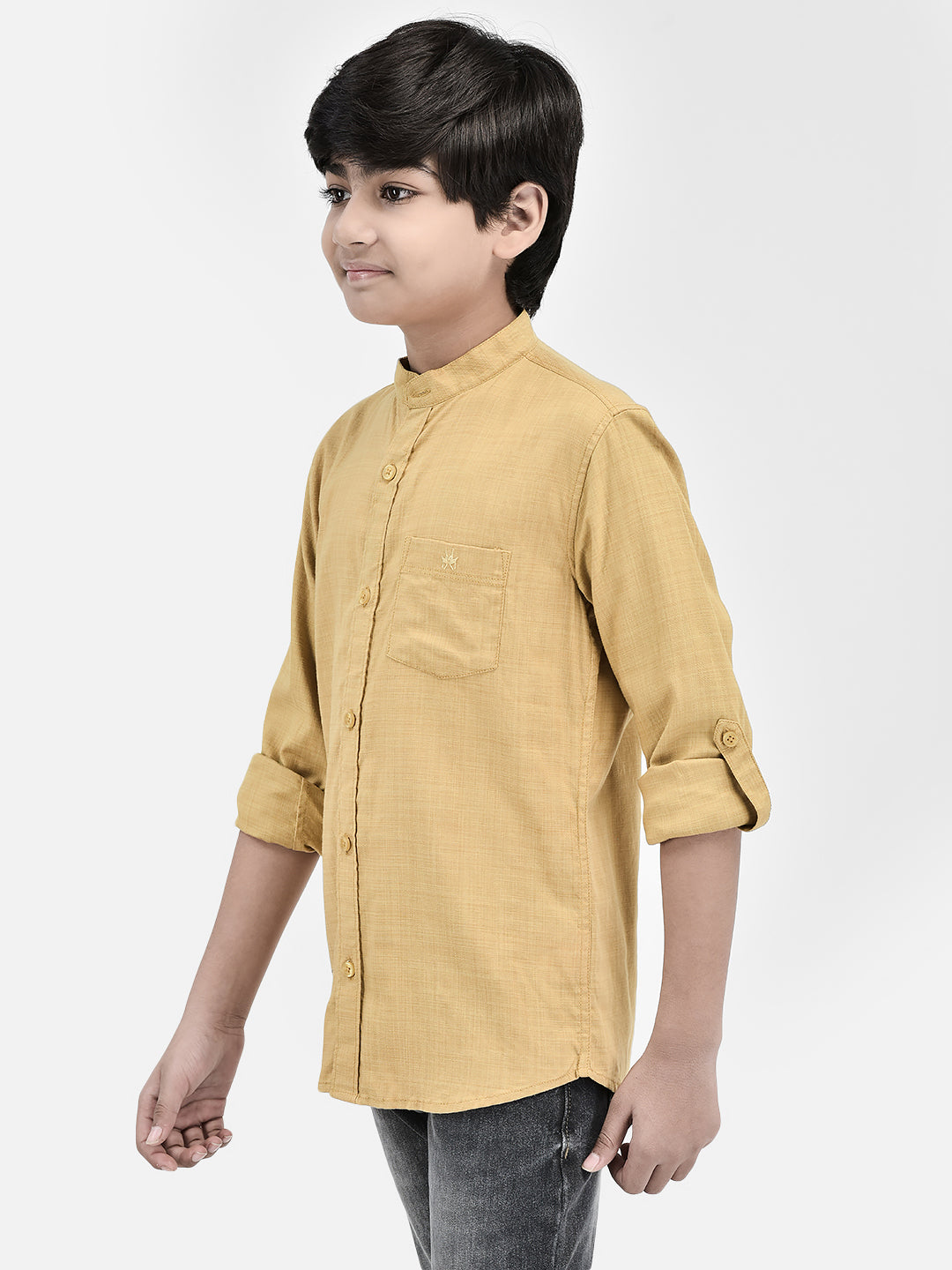 Yellow Shirt-Boys Shirts-Crimsoune Club