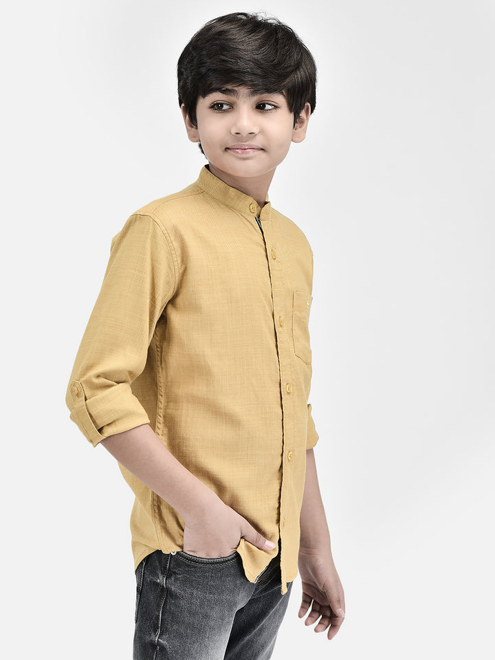 Yellow Shirt-Boys Shirts-Crimsoune Club