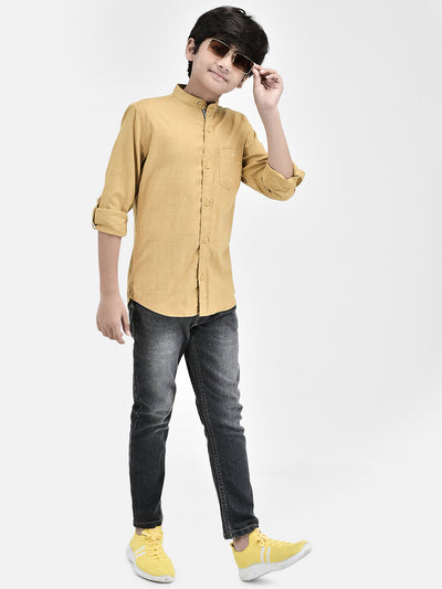 Yellow Shirt-Boys Shirts-Crimsoune Club