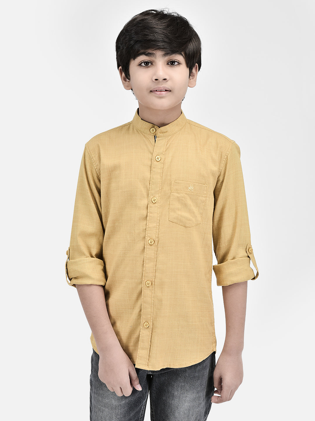 Yellow Shirt-Boys Shirts-Crimsoune Club