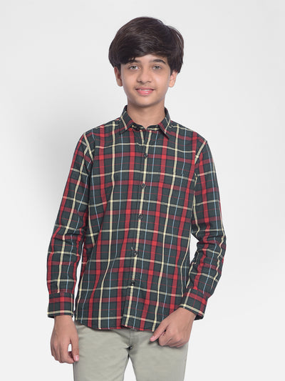 Multicolor Checked Shirt-Boy Shirts-Crimsoune Club