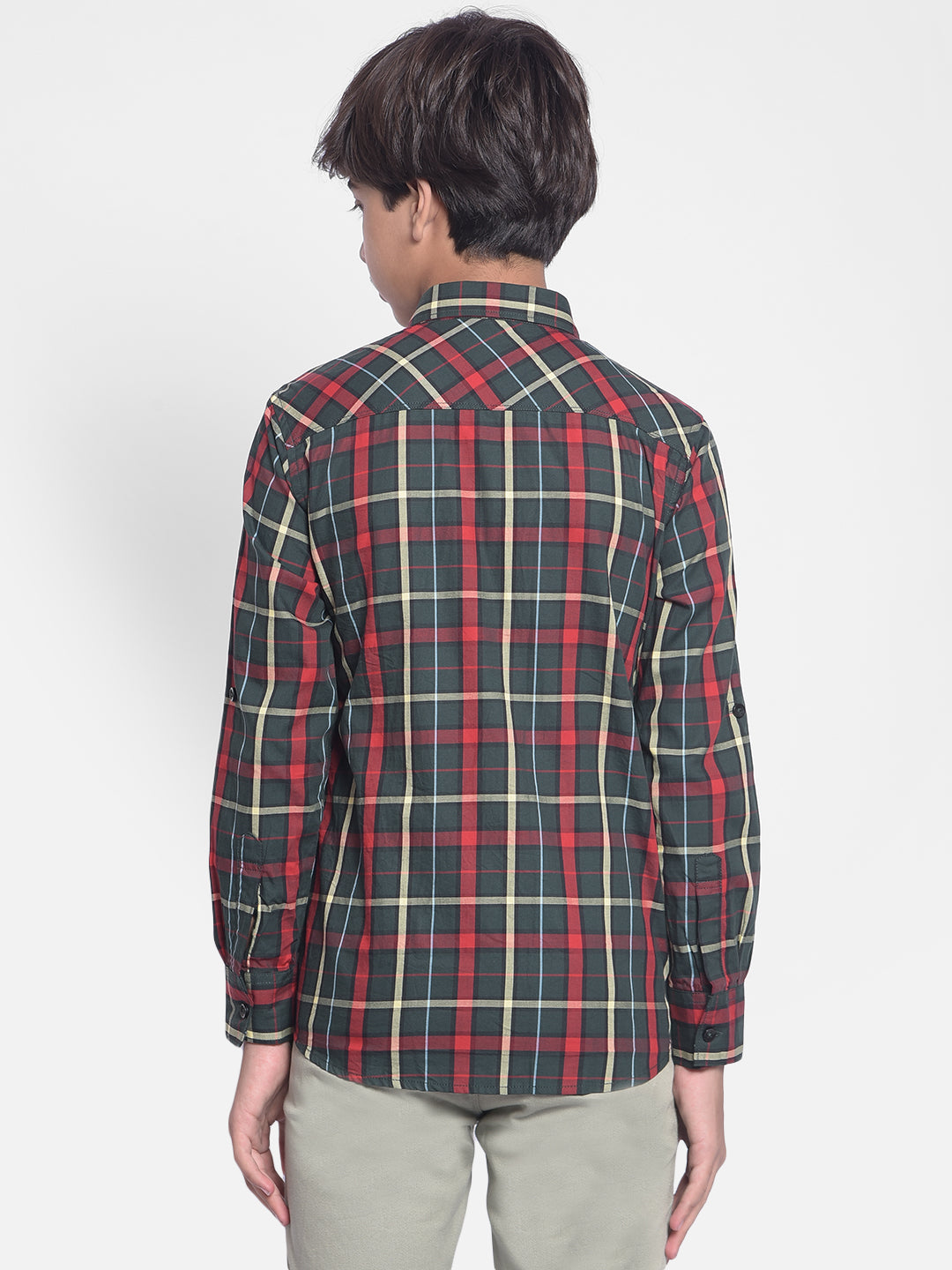 Multicolor Checked Shirt-Boy Shirts-Crimsoune Club