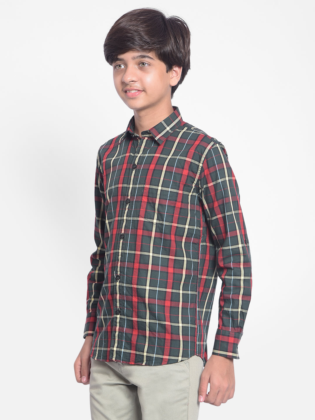 Multicolor Checked Shirt-Boy Shirts-Crimsoune Club