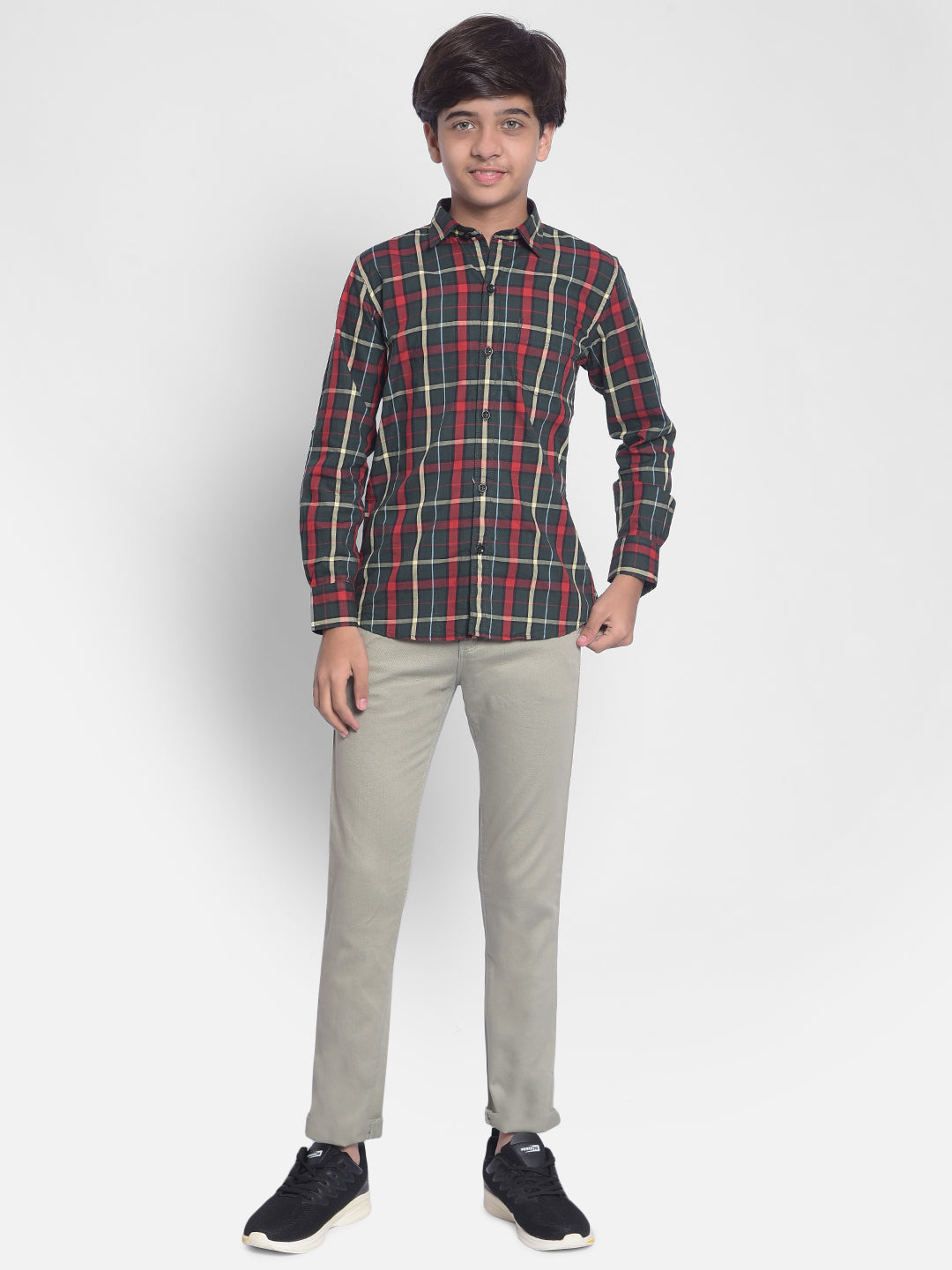 Multicolor Checked Shirt-Boy Shirts-Crimsoune Club