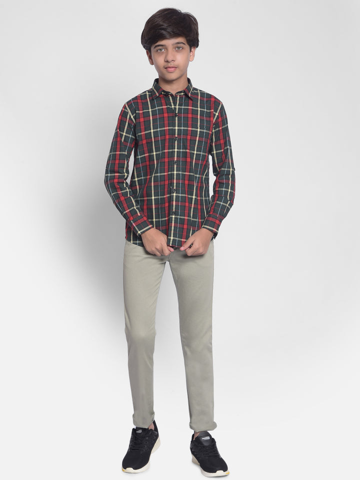Multicolor Checked Shirt-Boy Shirts-Crimsoune Club