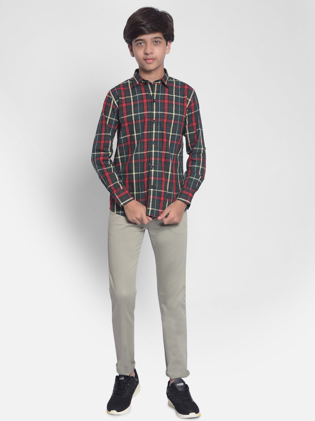 Multicolor Checked Shirt-Boy Shirts-Crimsoune Club