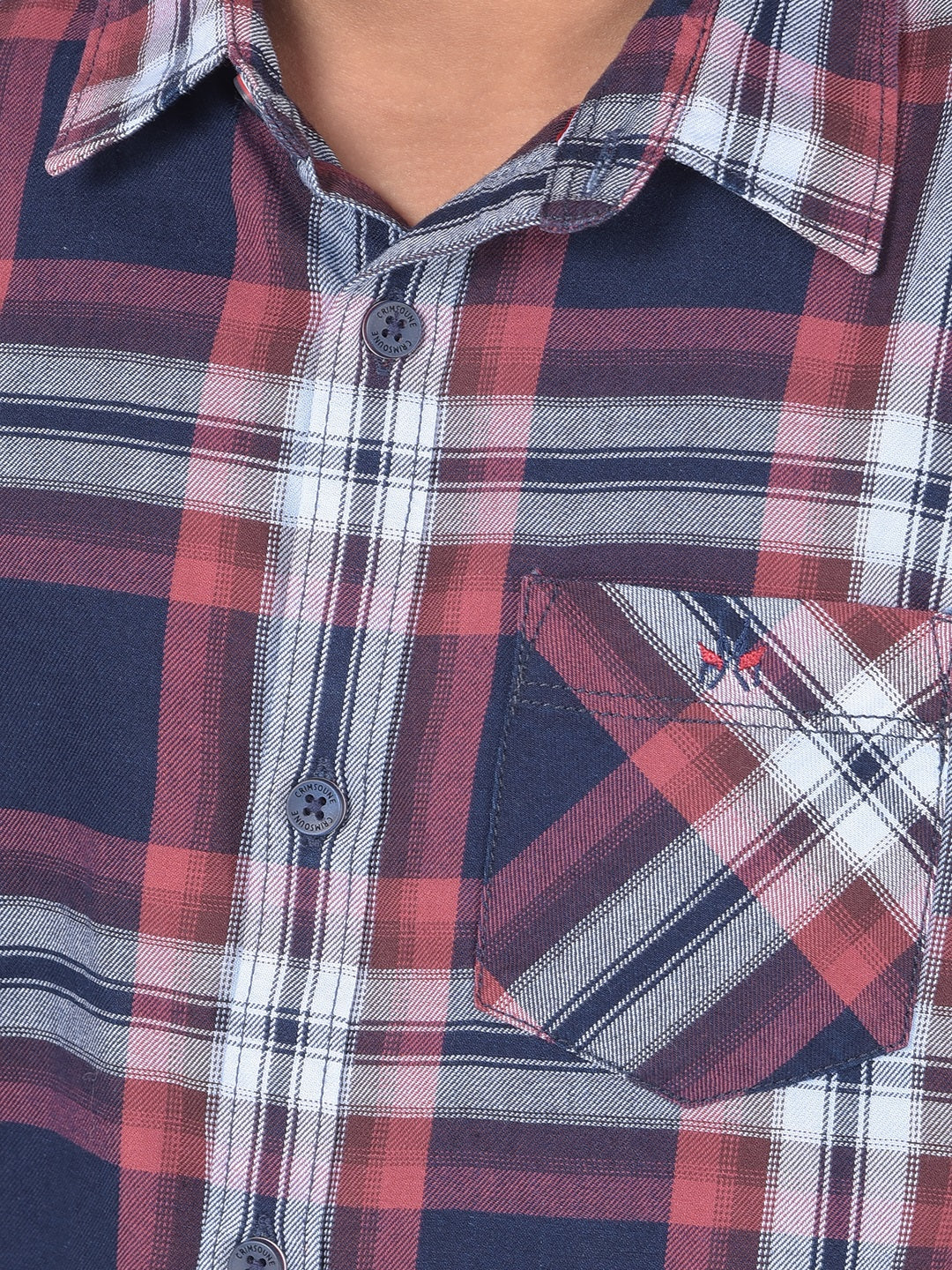 Maroon Checked Shirt-Boys Shirts-Crimsoune Club