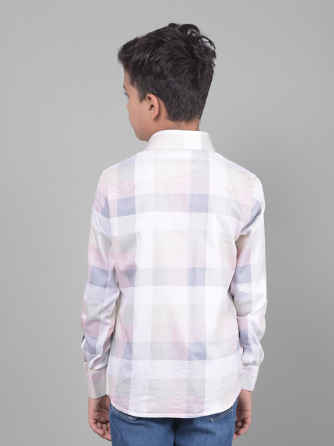 Pink Checked Shirt-Boys Shirts-Crimsoune Club