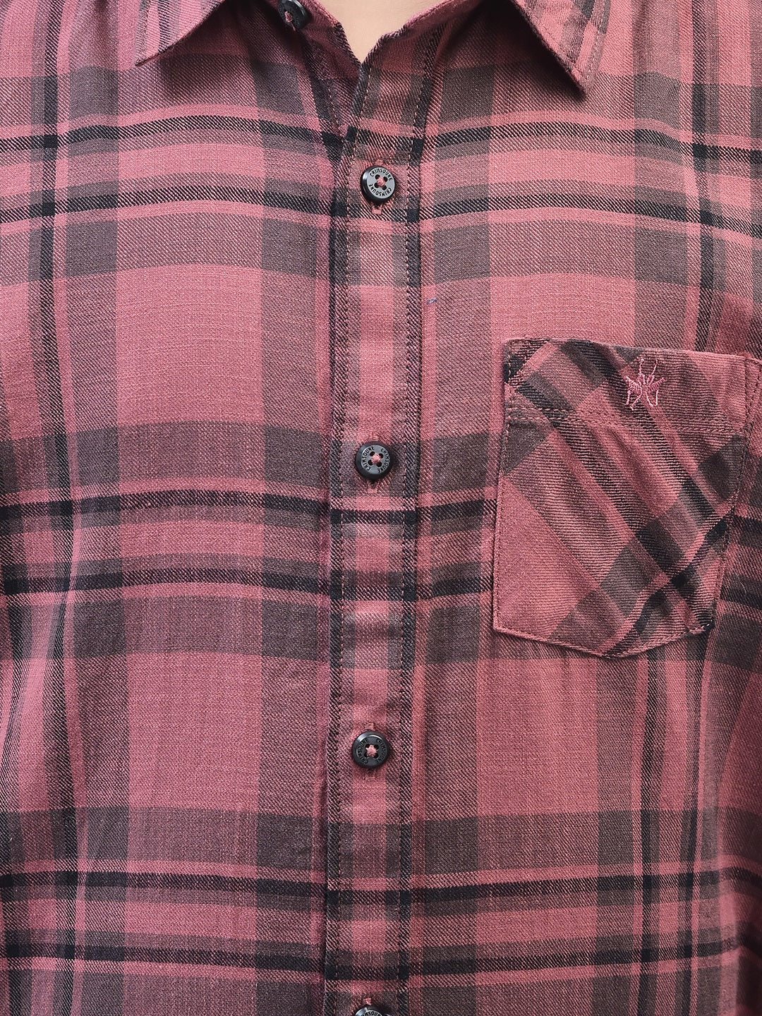 Pink Checked Shirt-Boys Shirts-Crimsoune Club