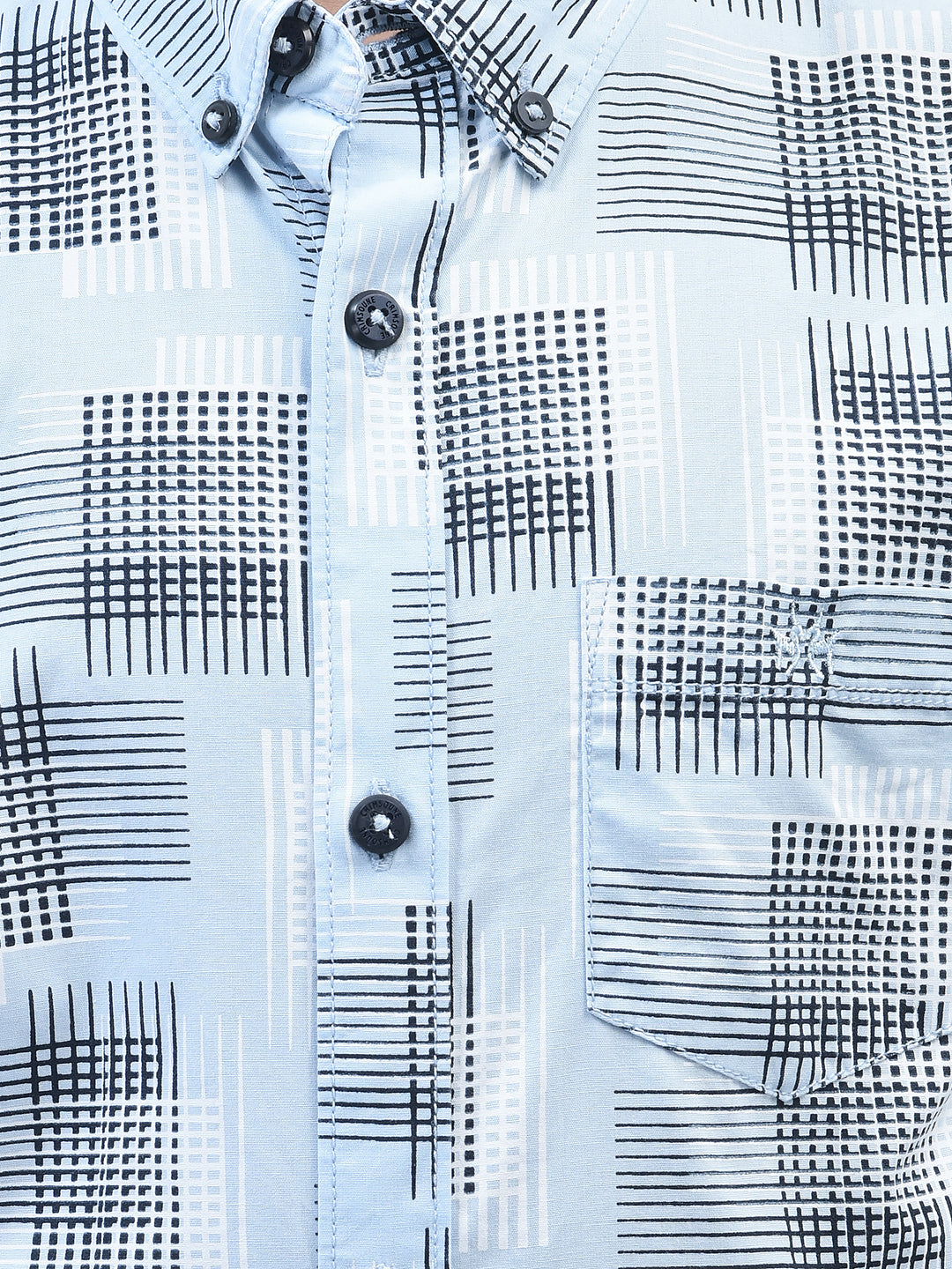 Blue Printed Shirt-Boys Shirts-Crimsoune Club