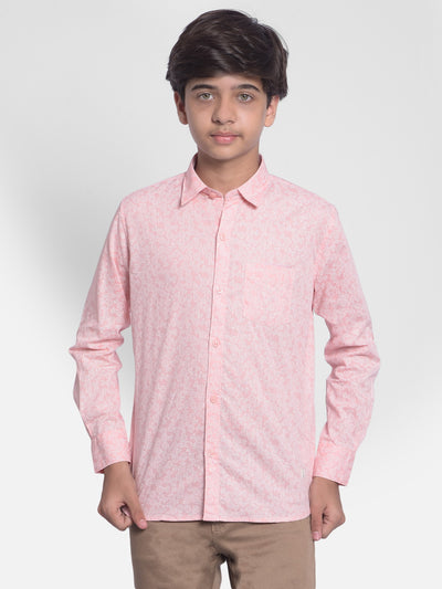 Pink Printed Shirt-Boys Shirts-Crimsoune Club