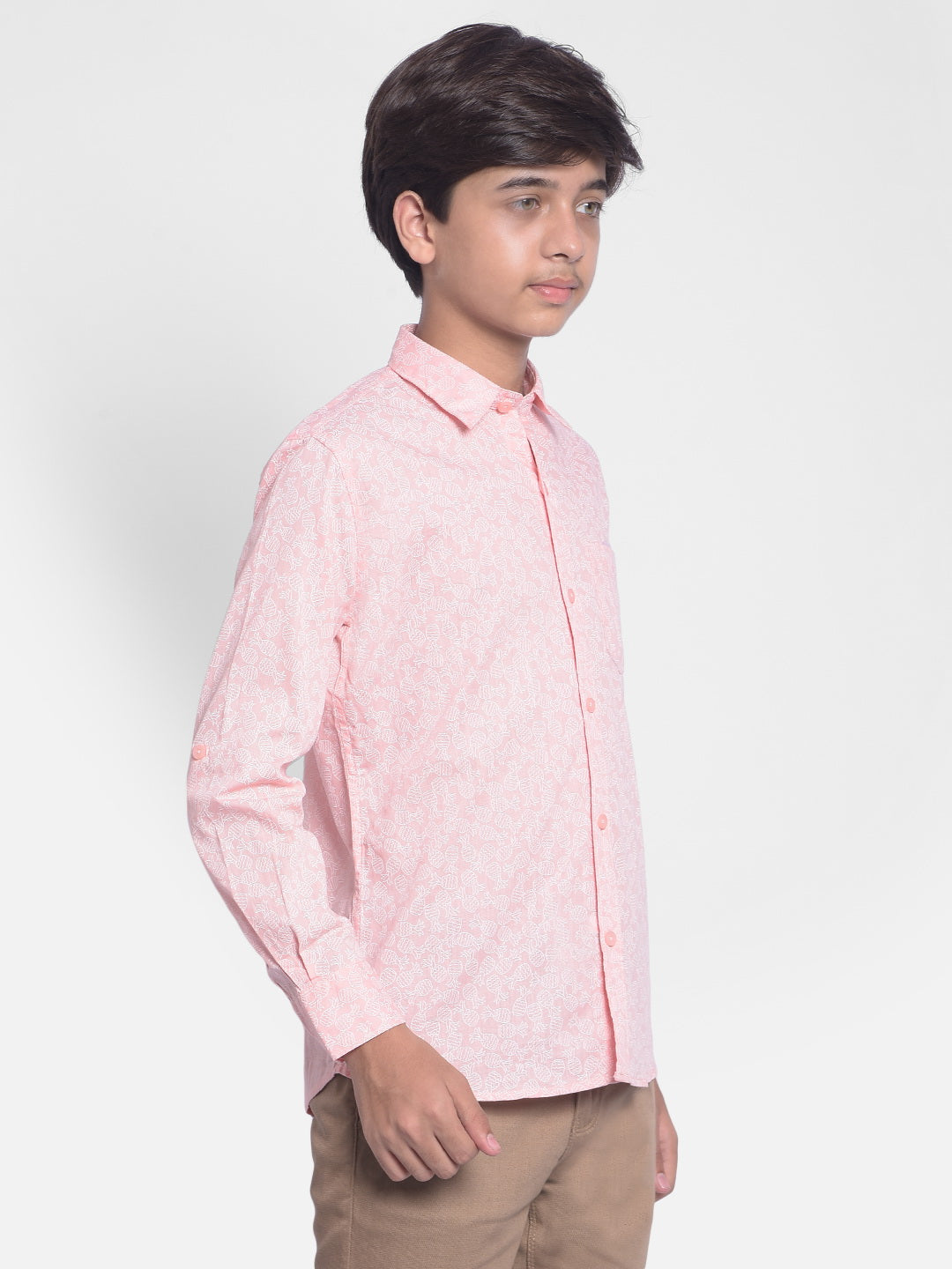 Pink Printed Shirt-Boys Shirts-Crimsoune Club