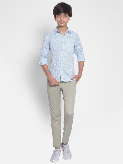 Blue Printed Shirt-Boys Shirts-Crimsoune Club