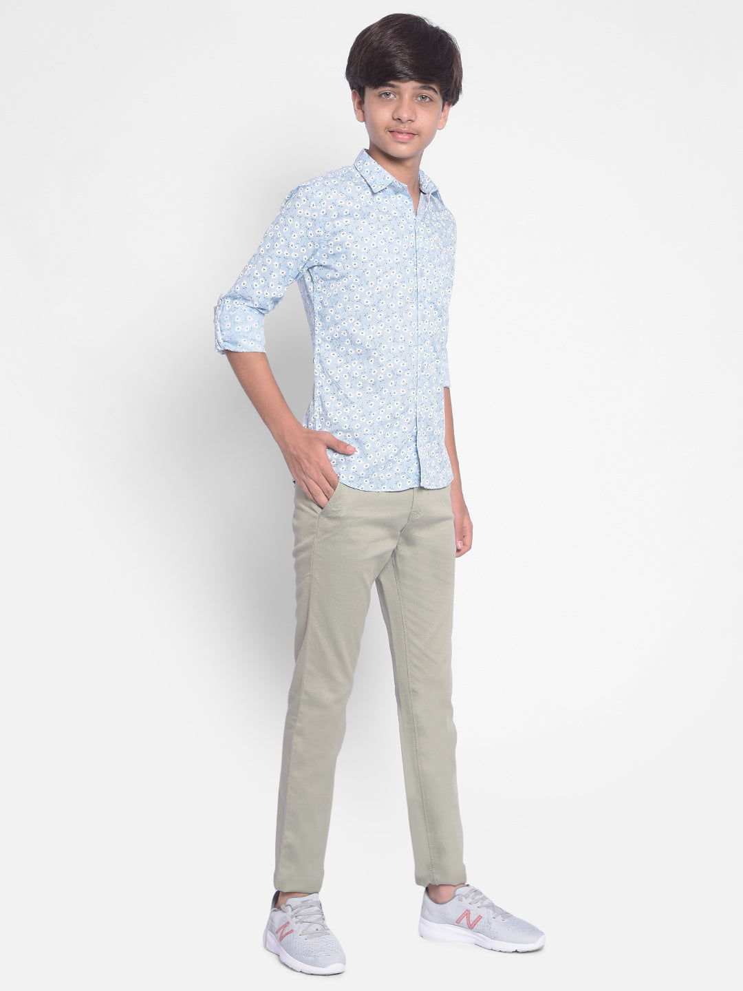 Blue Printed Shirt-Boys Shirts-Crimsoune Club