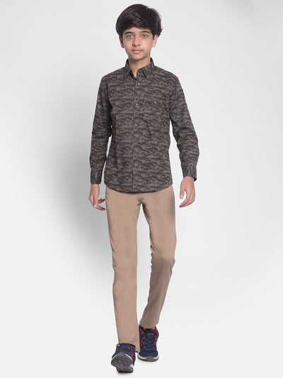 Grey Camouflage Shirt-Boys Shirts-Crimsoune Club