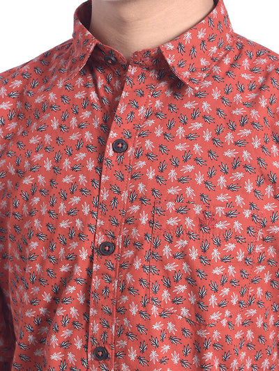 Red Printed Shirt-Boys Shirts-Crimsoune Club