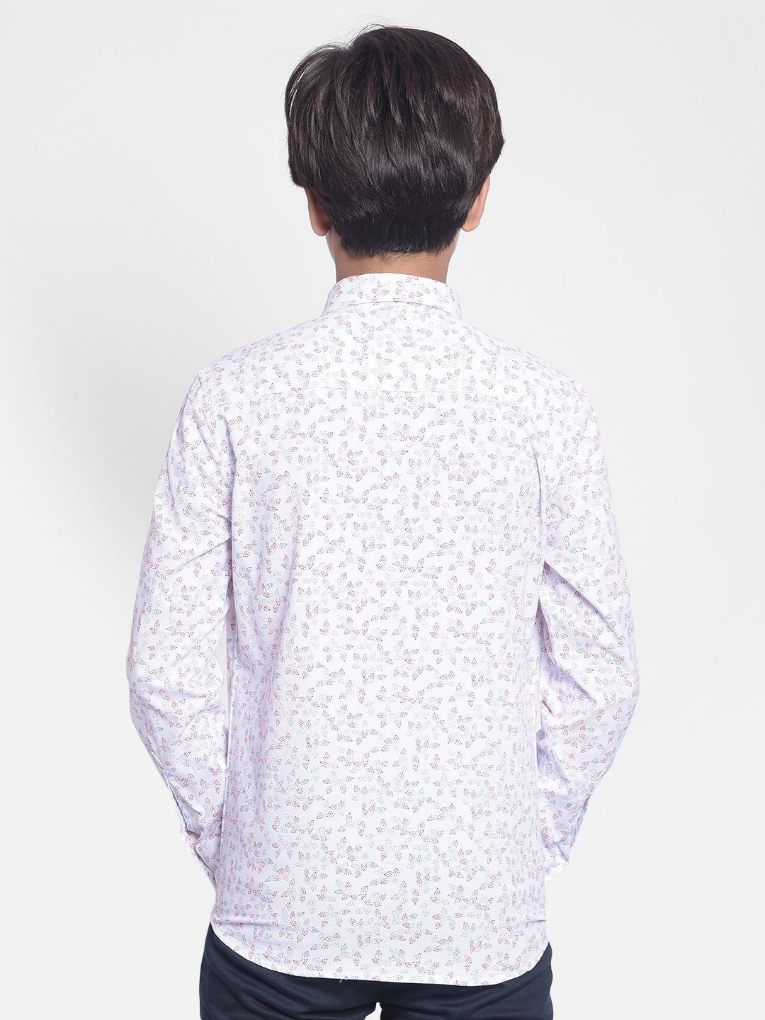 White Printed Shirt-Boy Shirts-Crimsoune Club