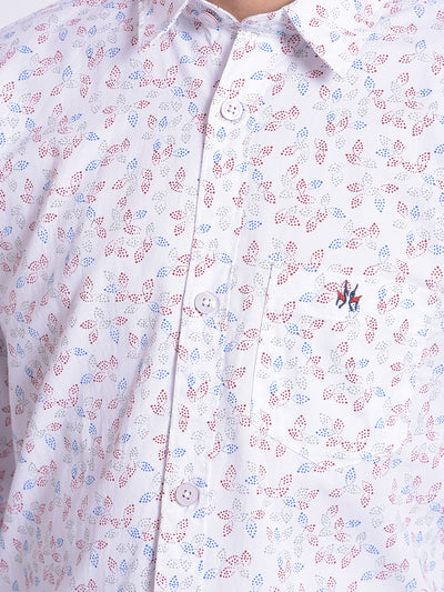 White Printed Shirt-Boy Shirts-Crimsoune Club