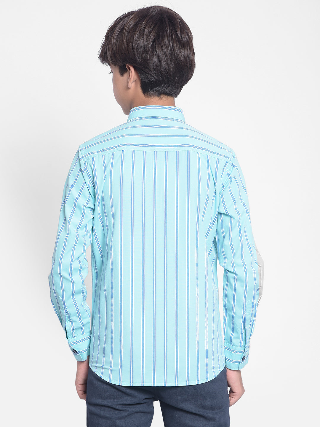 Blue Striped Shirt-Boys Shirts-Crimsoune Club