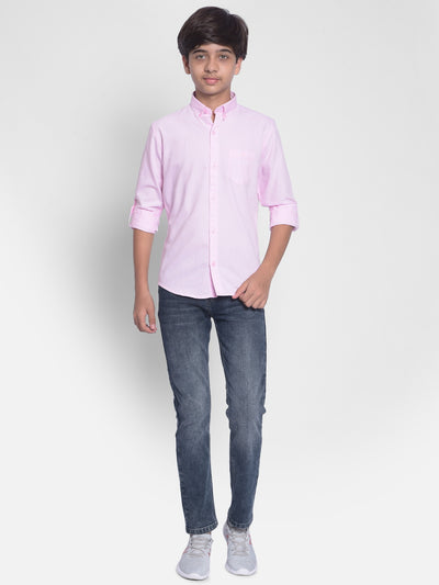 Pink Shirt-Boys Shirts-Crimsoune Club