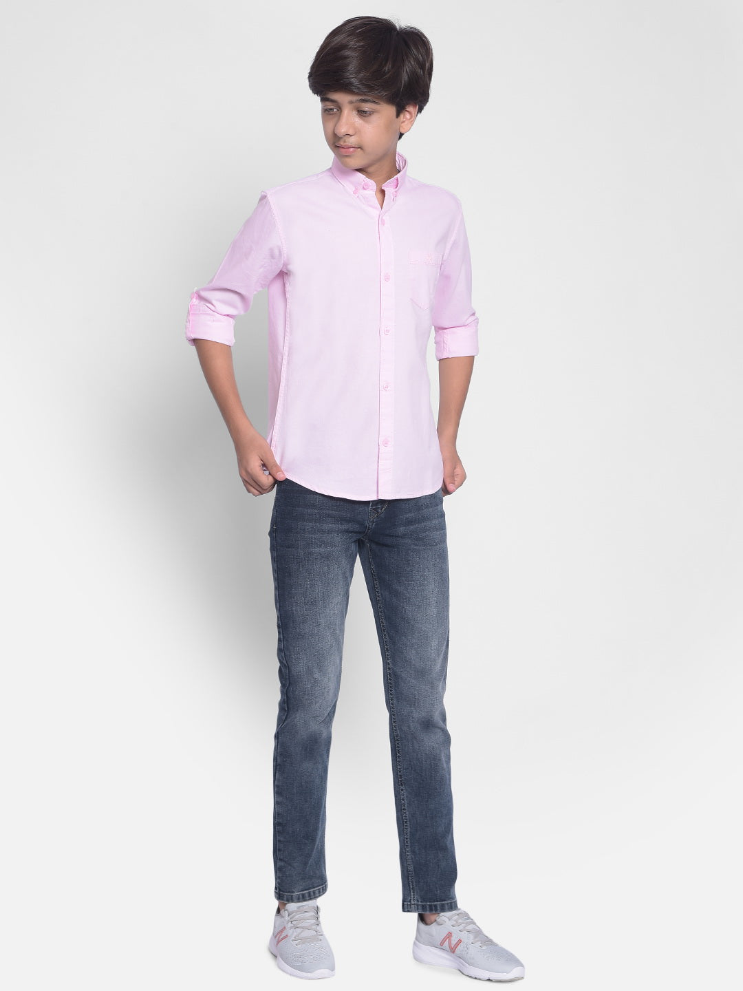 Pink Shirt-Boys Shirts-Crimsoune Club