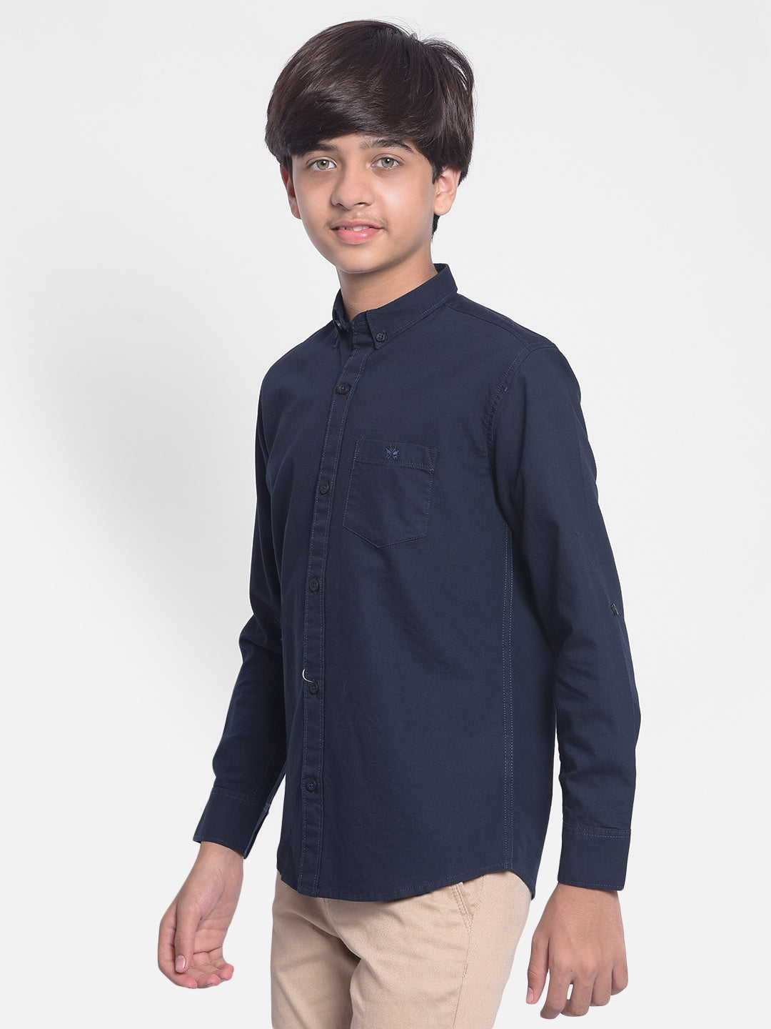 Navy Blue Shirt-Boy Shirts-Crimsoune Club