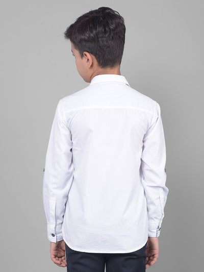 White Shirt-Boys Shirts-Crimsoune Club