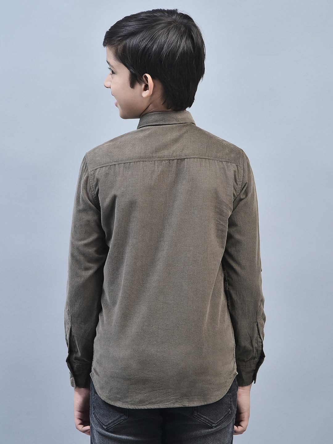 Olive Shirt-Boys Shirts-Crimsoune Club