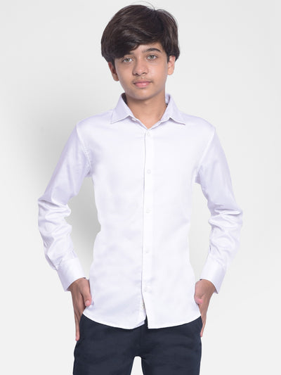 White Shirt-Boys Shirts-Crimsoune Club