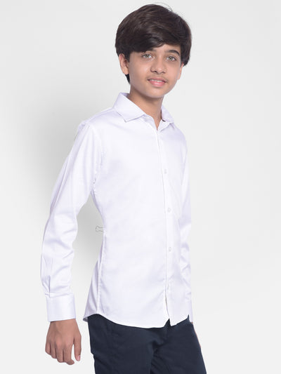 White Shirt-Boys Shirts-Crimsoune Club