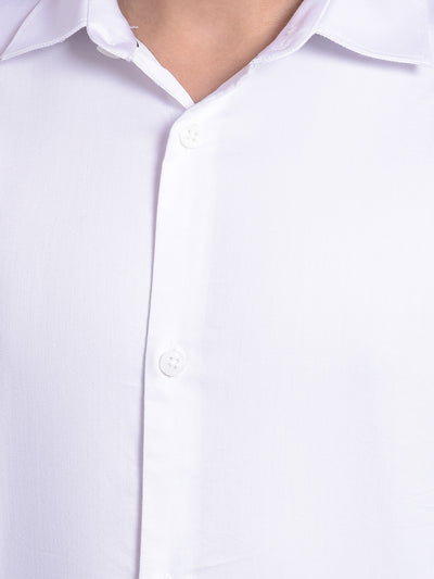 White Shirt-Boys Shirts-Crimsoune Club