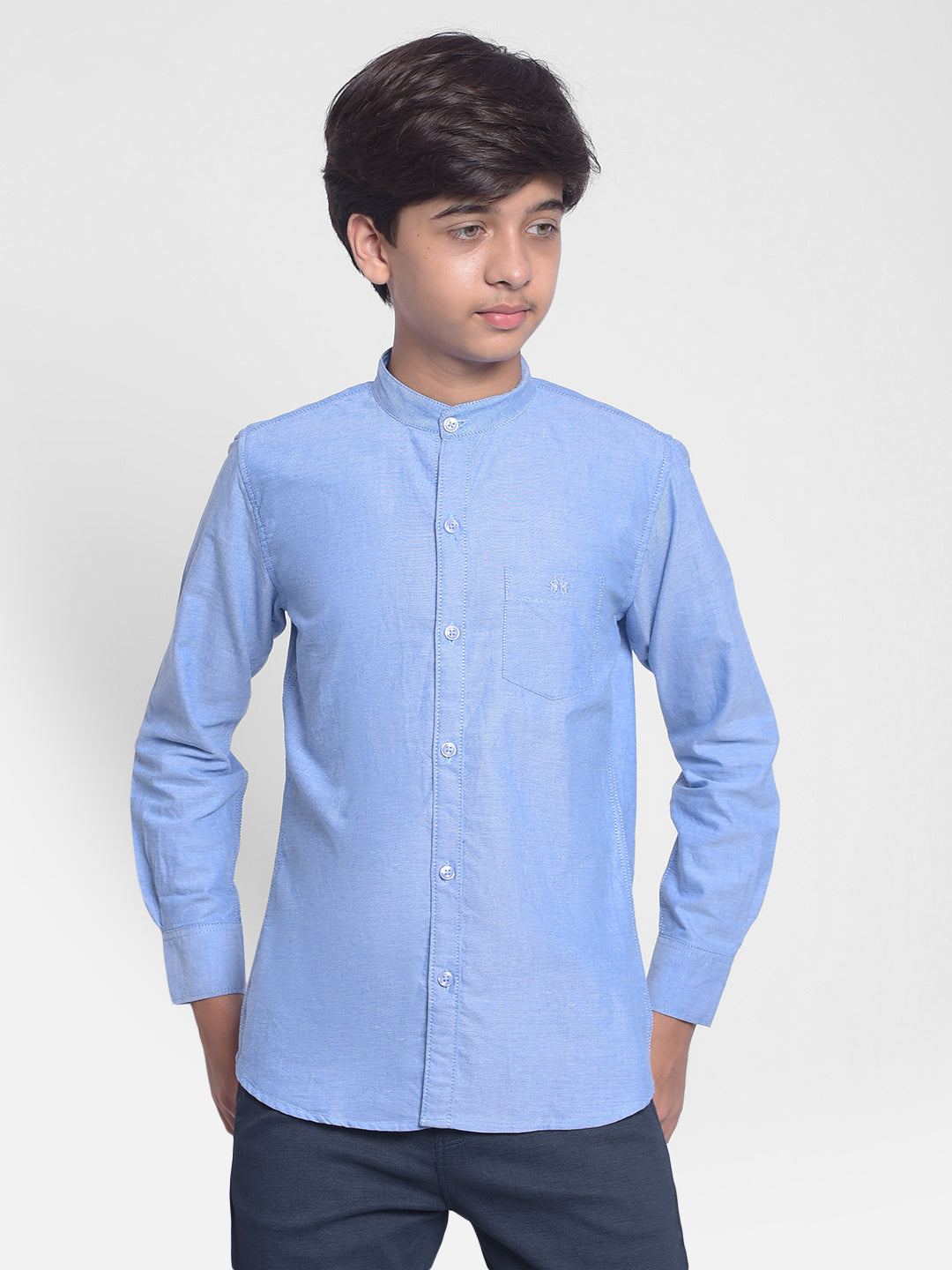 Blue Shirt-Boys Shirts-Crimsoune Club