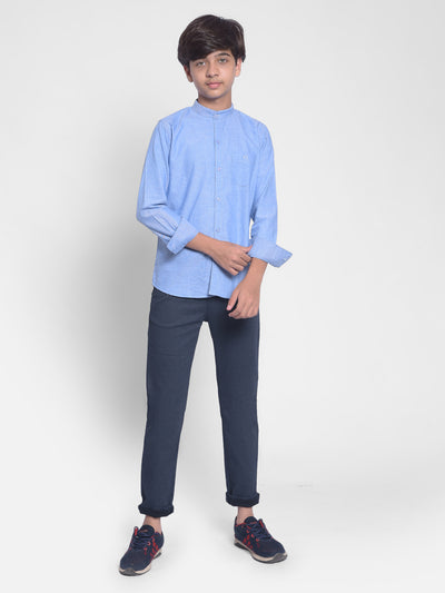 Blue Shirt-Boys Shirts-Crimsoune Club