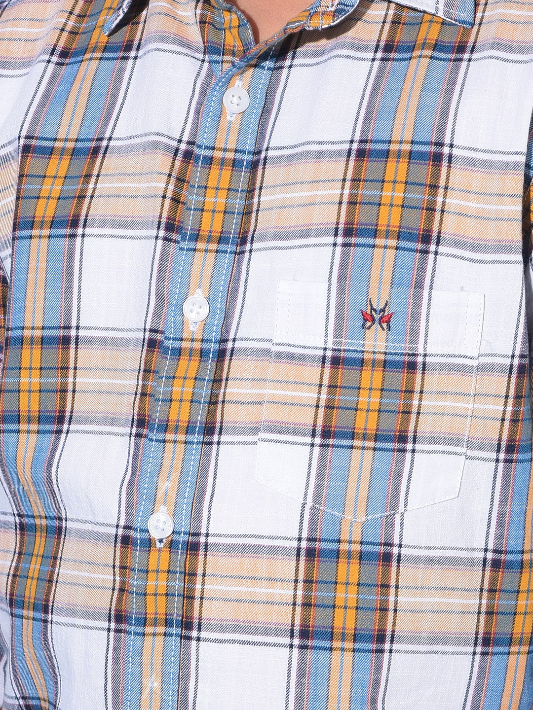 Peach Tartan Check 100% Cotton Shirt-Boys Shirts-Crimsoune Club